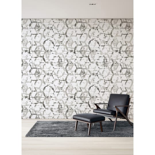 Katie Hunt Dove Gray Hex-A-Gone Wall Mural